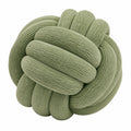 Cuscino decorativo a nodo 30 cm in velluto a coste verde salvia morbido