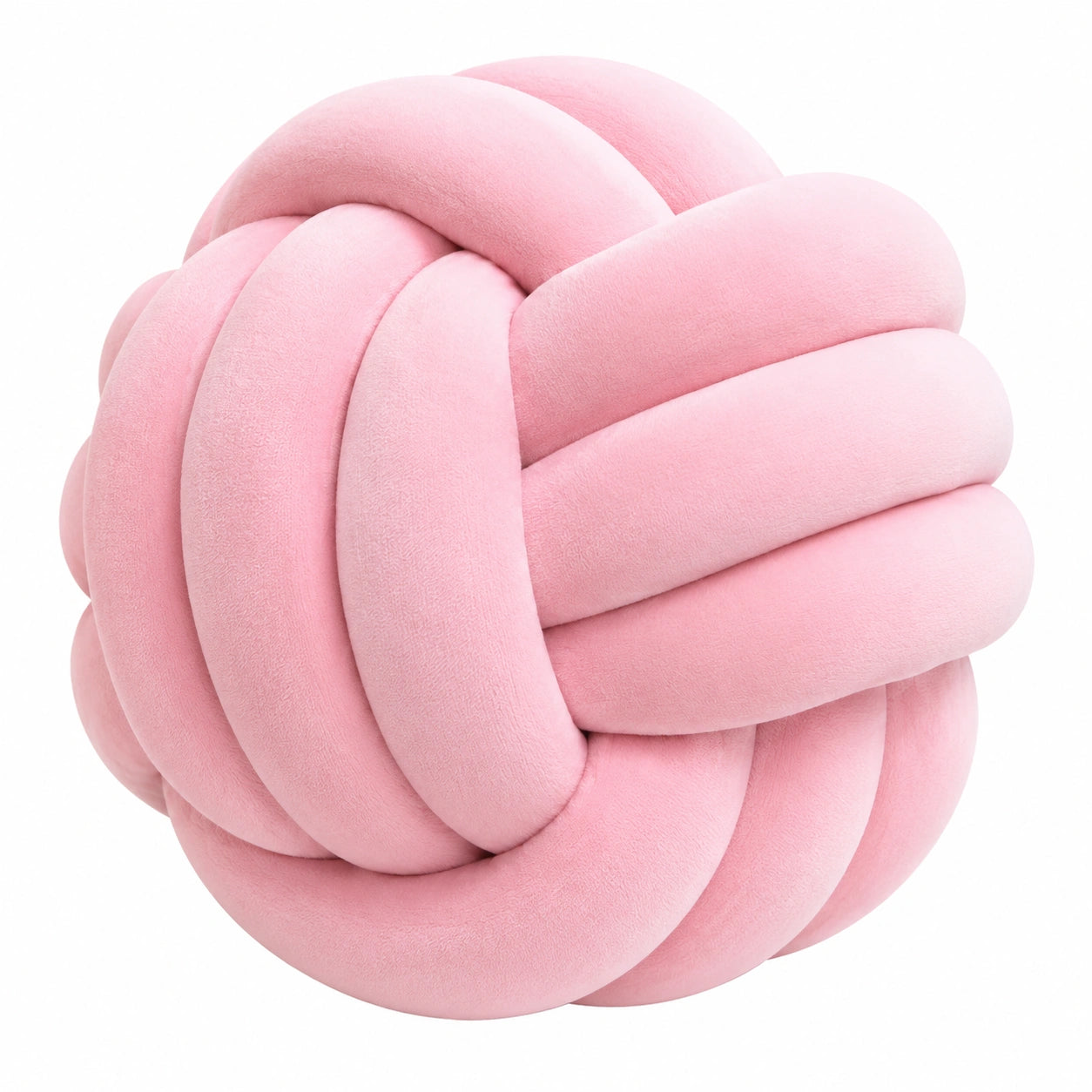 Cuscino decorativo annodato 30 cm rosa in tessuto morbido