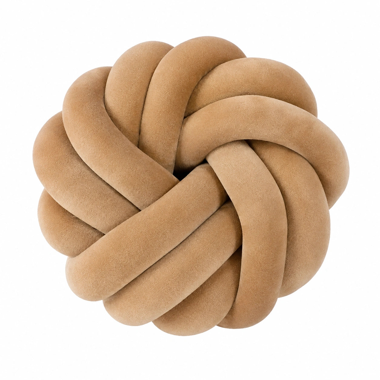 Cuscino decorativo a nodo 30 cm in tessuto beige stile moderno