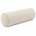Cuscino cilindrico 20 x 50 cm in tessuto a maglia beige - supporto decorativo