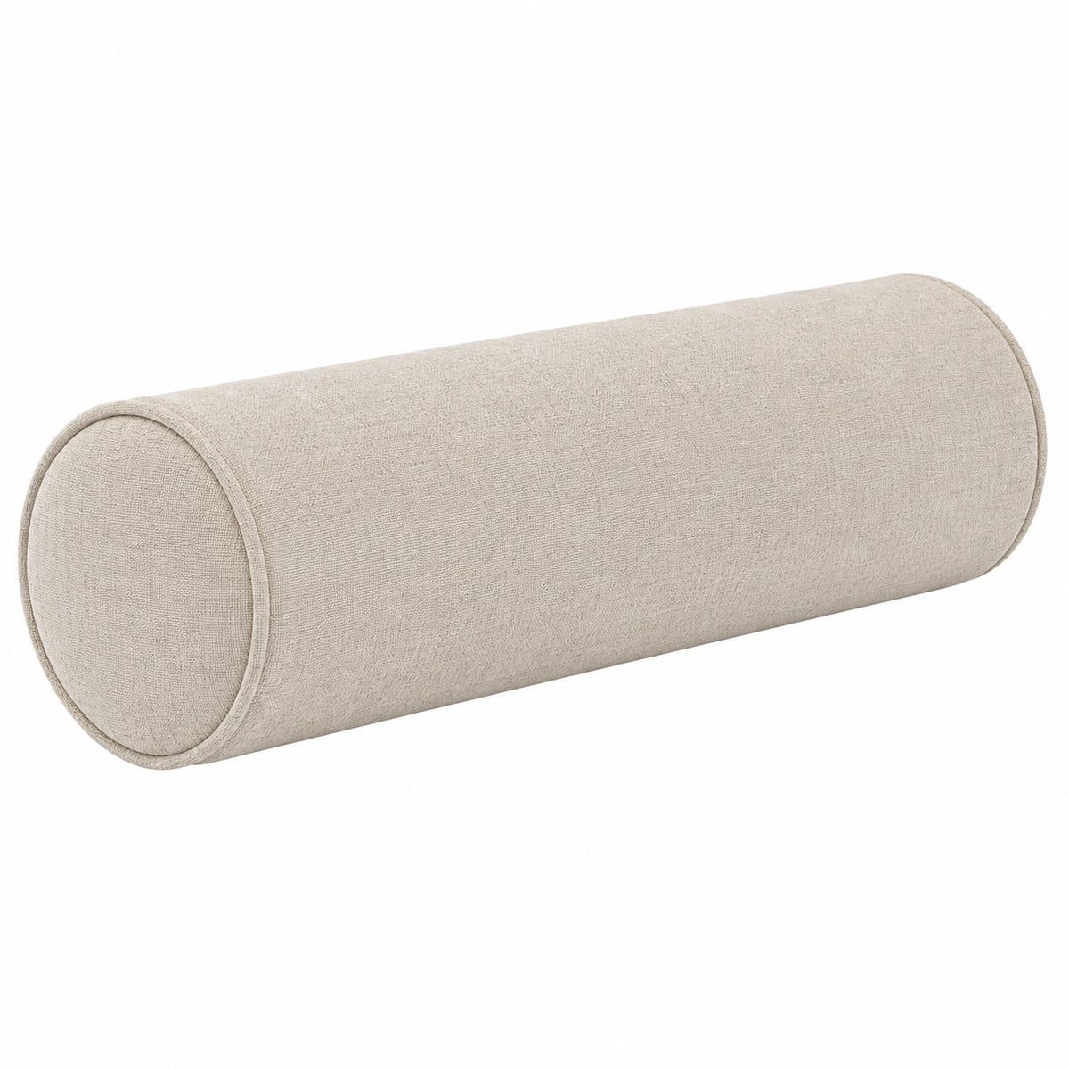 Cuscino cilindrico 20 x 60 cm in tessuto beige - supporto decorativo moderno