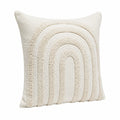 Cuscino decorativo 45 x 45 cm in cotone avorio con arco testurizzato