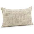Cuscino decorativo 50 x 30 cm in tessuto beige - stile testurizzato per divano e letto
