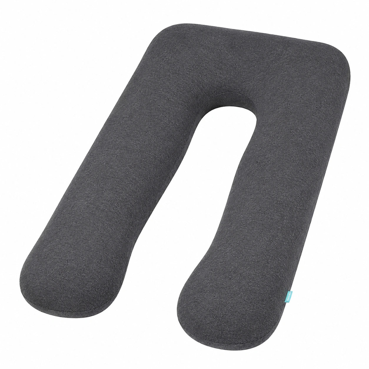Cuscino a U 135 cm in tessuto grigio scuro per supporto del corpo
