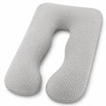 Cuscino a U 130 cm in poliestere grigio per supporto corpo