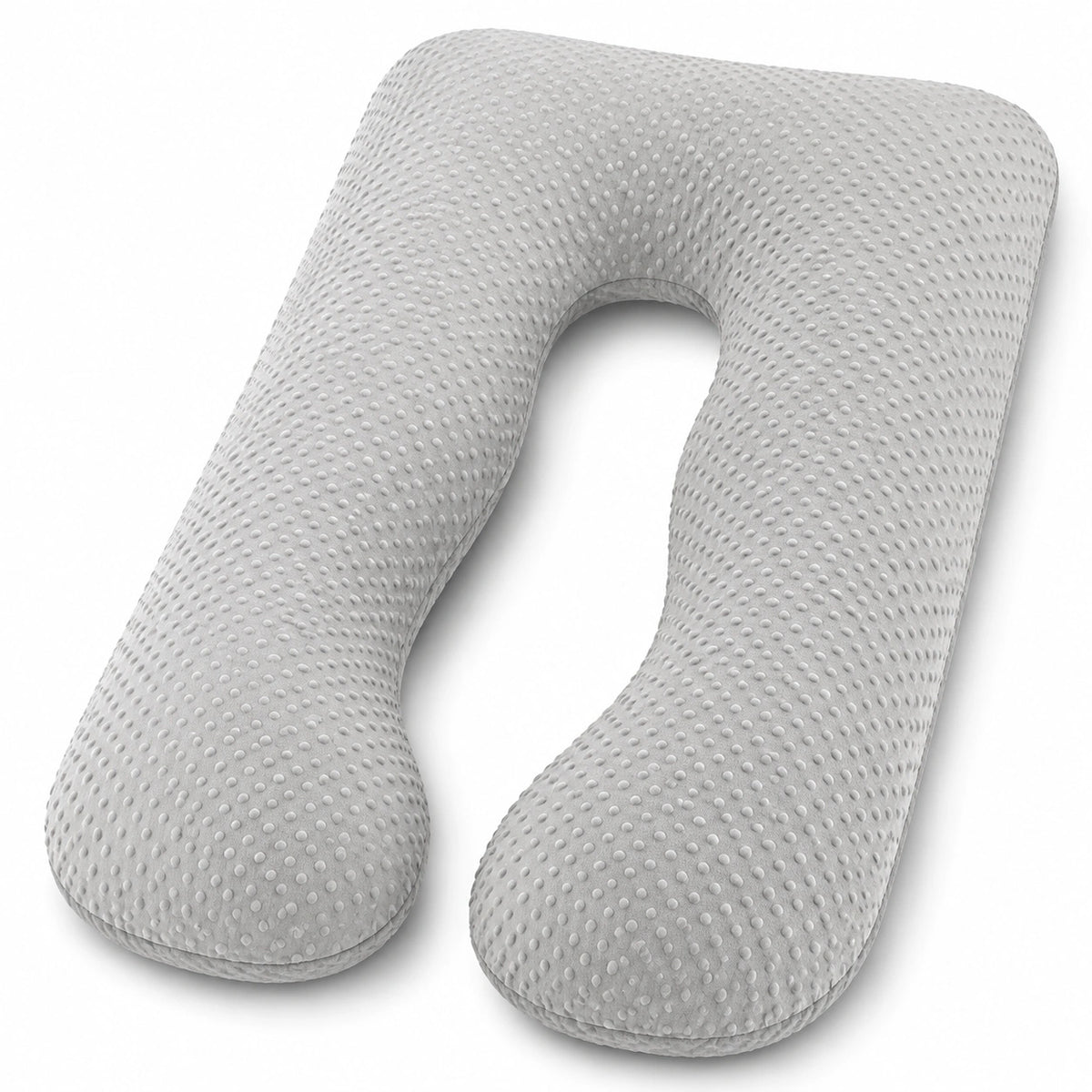 Cuscino a U 130 cm in poliestere grigio per supporto corpo